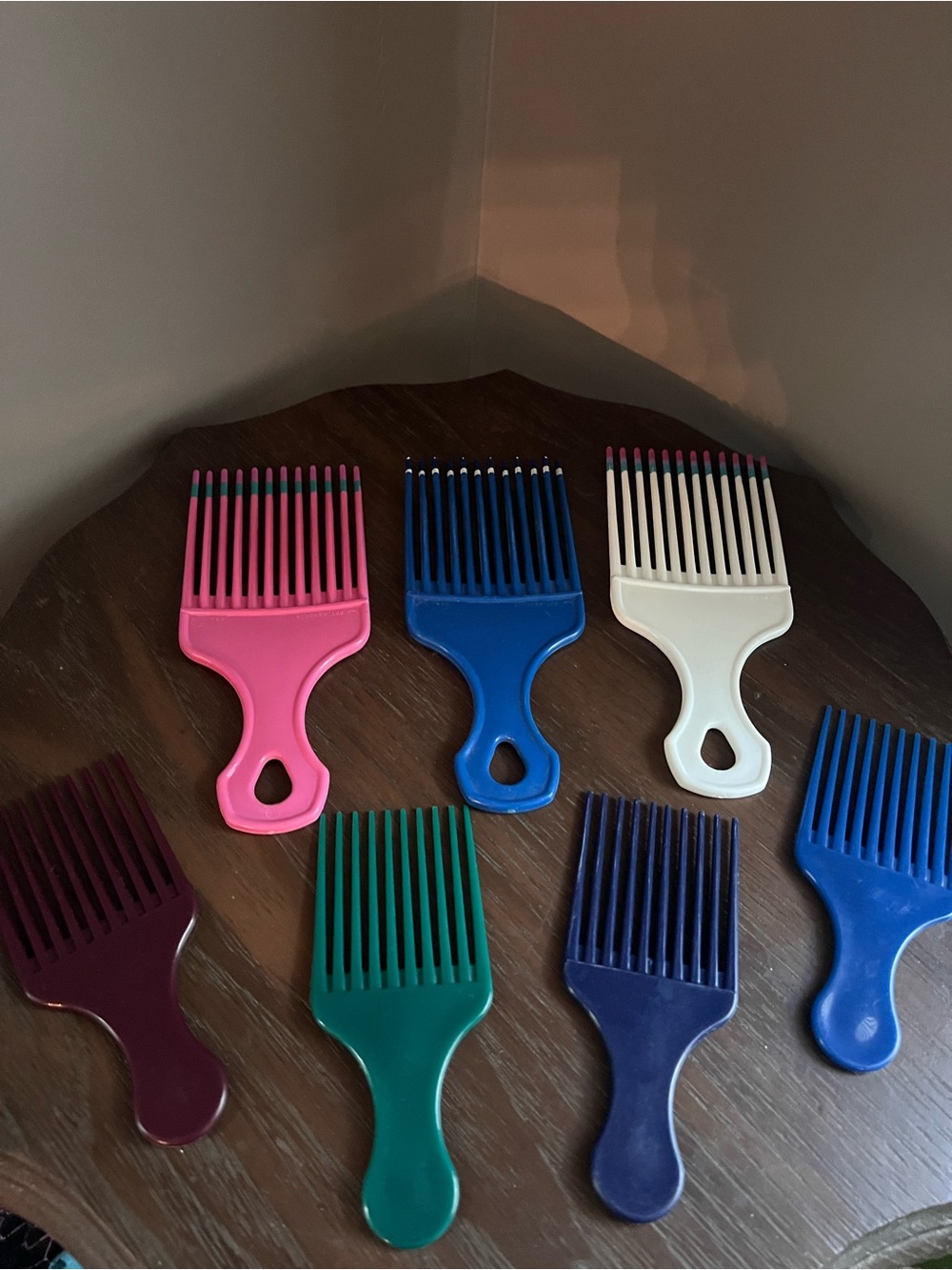 Vintage lot of 7 hair picks Goody dipped 90s retro Afro Pick